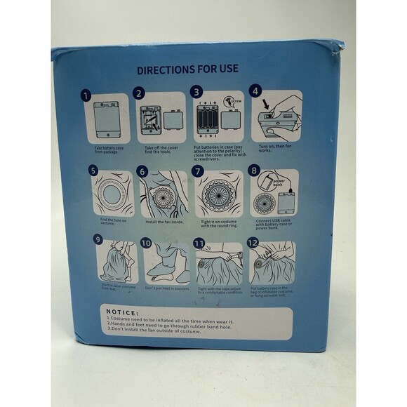 Ride On Duck Inflatable Halloween Costume Air Blow Up Kids 7-10 year Medium - Picture 10 of 11